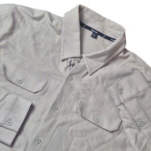 Public Rec Men's L‎ Stretch Button Up Shirt Performance Thermolite Gray